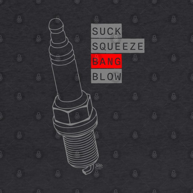 Spark Plug - Suck, Squeeze, Bang, Blow by Keller Apparel Co.